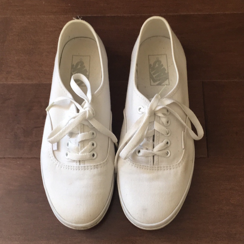 Authentic Vans in white
